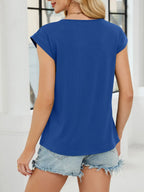Pleated Front Scoop Neck T-shirt (21)