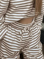 Striped Long Sleeve Top Pants Set (20)