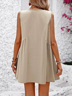 V-neck Sleeveless Mini Dress (2)