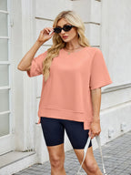 Round Neck Short Sleeve T-shirt (21)