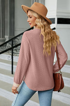 V-neck Long Sleeve Blouse (9)