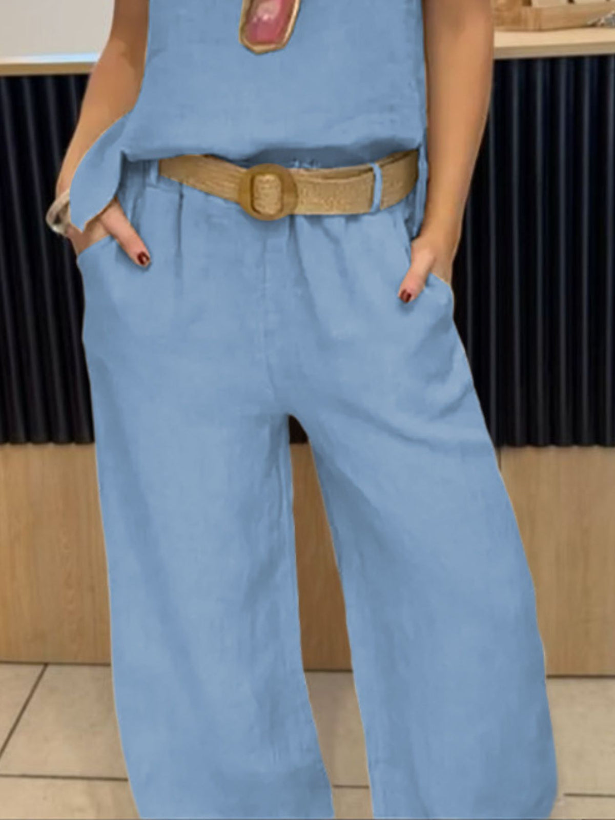 Full Size Round Neck Tank Pants Set Plus (9)