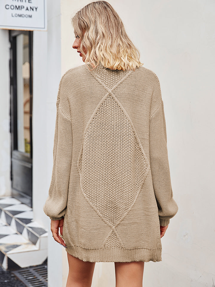 Cable-knit Long Sleeve Cardigan (18)