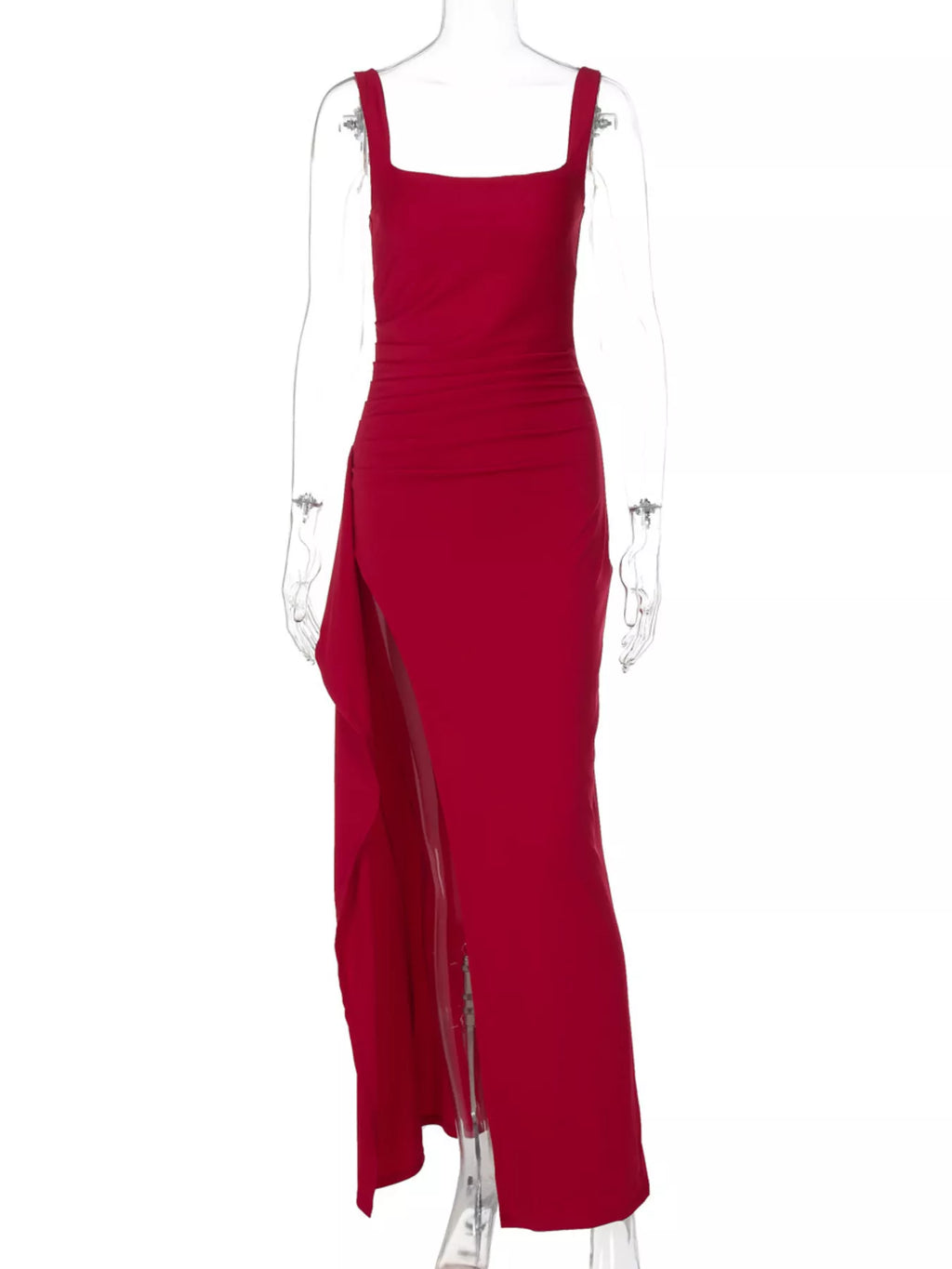 Slit Square Neck Maxi Dress (11)