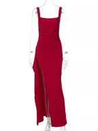 Slit Square Neck Maxi Dress (11)