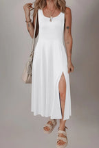 Side Slit Scoop Neck Wide Strap Dress (14)
