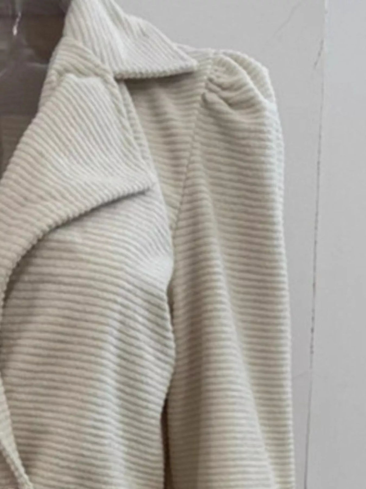 Texture Knit Double-breasted Blazer (3)