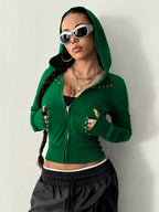 Zip-up Long Sleeve Hoodie (10)