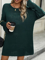 Round Neck Dropped Shoulder Sweater (9)