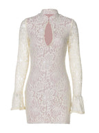 Lace Cutout Long Sleeve Mini Dress (12)