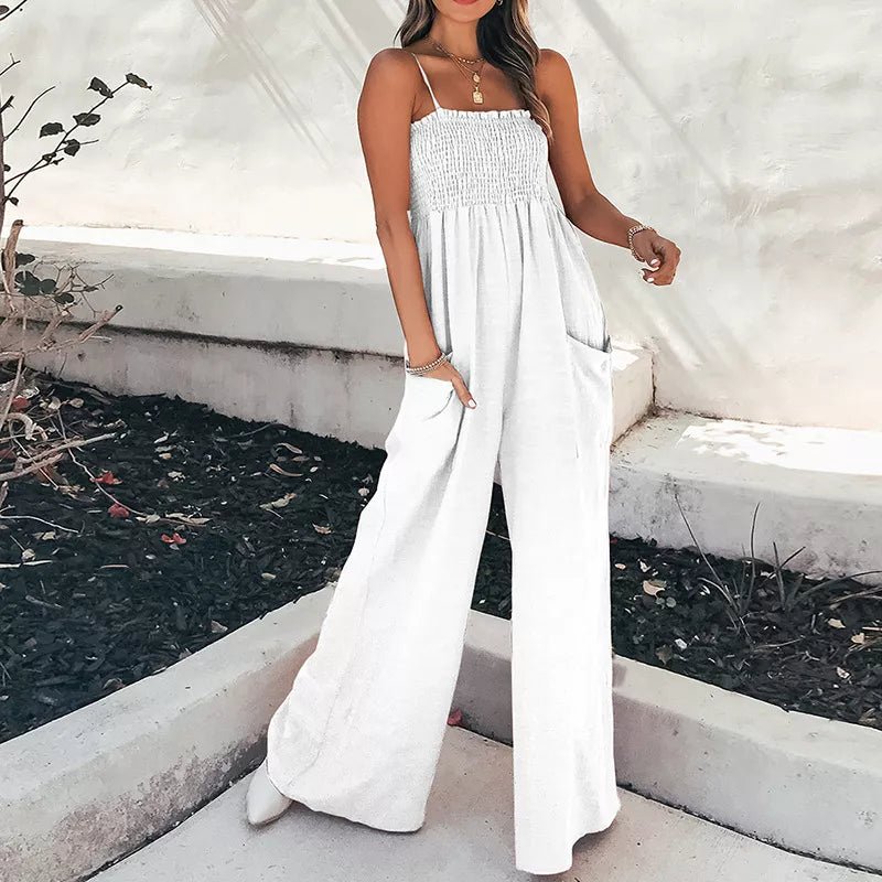 Smocked Wide Leg Jumpsuit (13)
