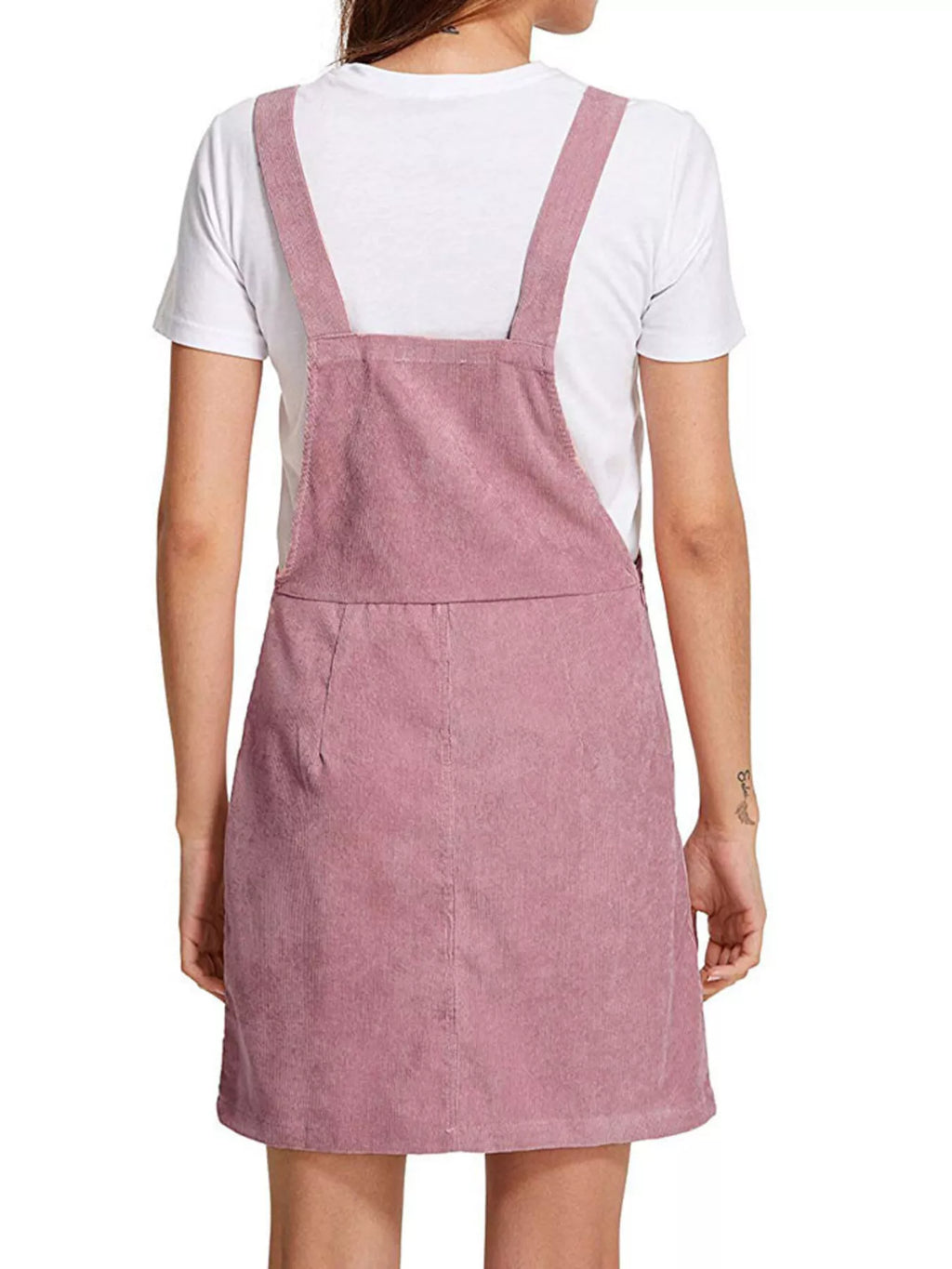 Corduroy Wide Strap Overall Dress (3)