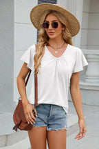 V-neck Short Sleeve T-shirt (11)