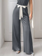 One-shoulder Bowknot Wide Leg Jumpsuit (13)