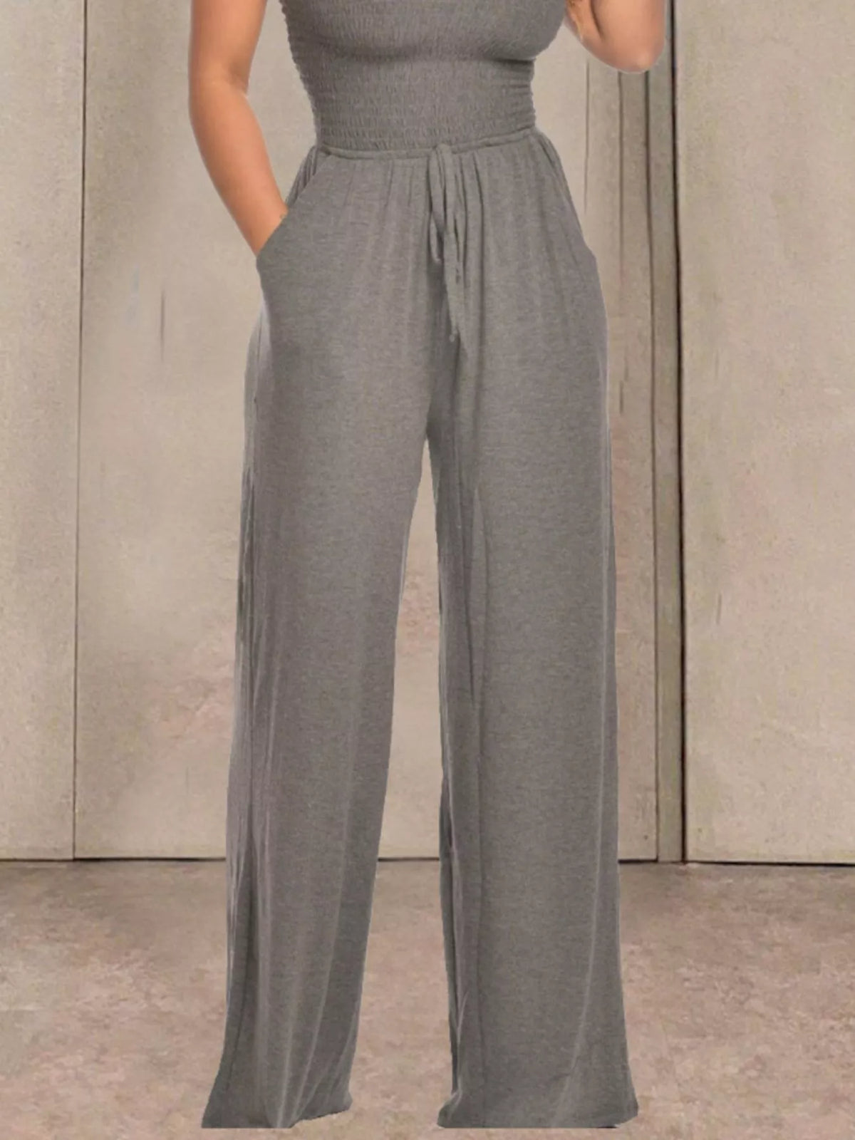 Strapless Smocked Wide-leg Jumpsuit (24)