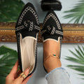 Knitted Slip-on Flats Bow (2)