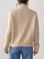 Floral Applique Turtleneck Sweater (4)