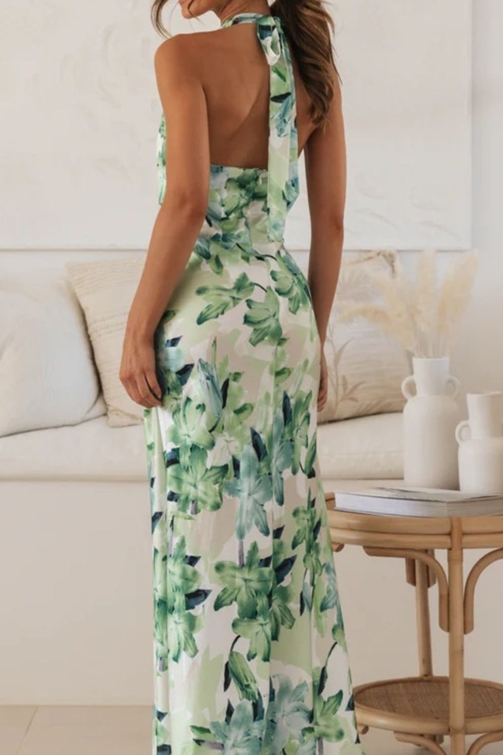 Floral Print Halter Neck Maxi Dress (17)