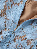 Pearl Neckline Sleeveless Lace Dress (17)