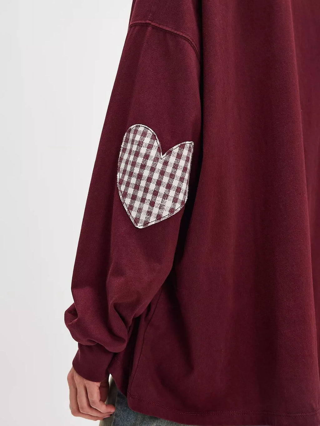 Heart Patch Long Sleeve Sweatshirt (4)
