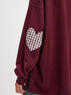 Heart Patch Long Sleeve Sweatshirt (4)