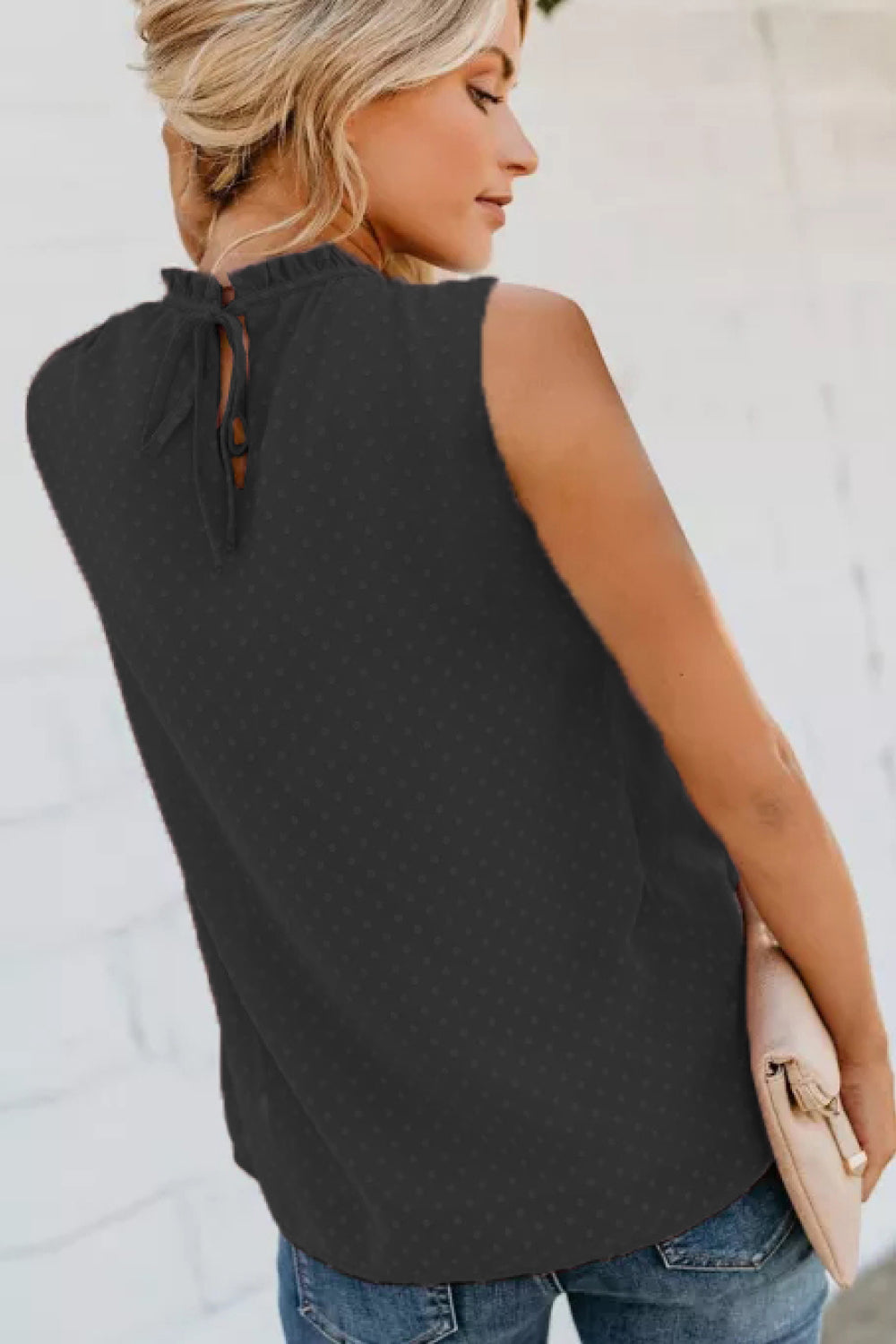 Smocked Tie Back Frill Trim Tank (9)