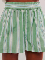 Striped High-waist Summer Shorts (2)