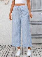 Striped Wide Leg Pants (3)