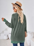 Contrast Mock Neck Long Sleeve T-shirt (13)