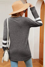 Striped Heathered Round Neck T-shirt (28)