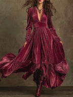 Ruffled Hem Long Sleeve Dress (11)