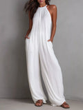 Sleeveless Wide-leg Jumpsuit