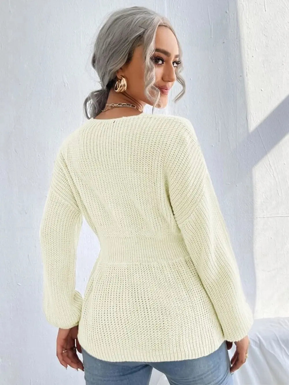Notched Dropped Shoulder Knit Top (17)