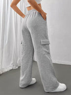 Relaxed Fit Pants Drawstring Waist (9)
