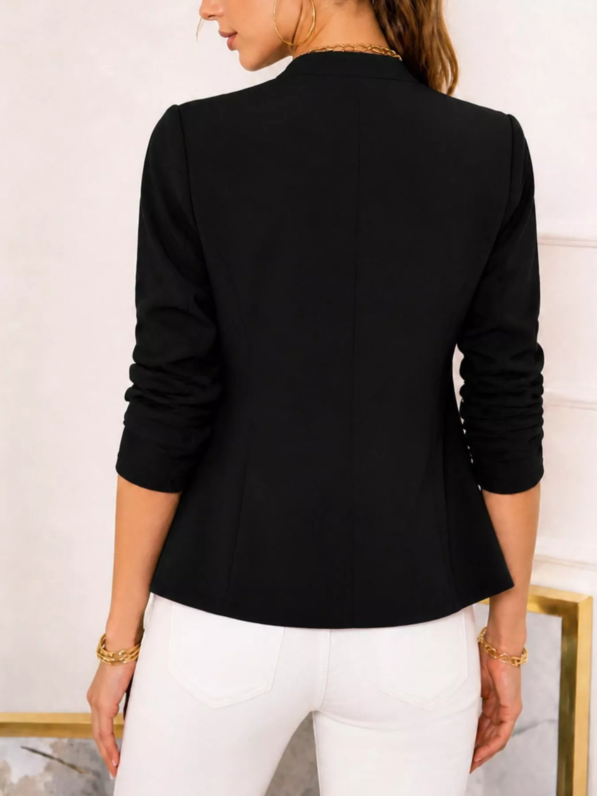 Open-front Long Sleeve Blazer (15)