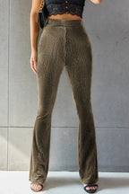 Ribbed High Waist Flare Pants (11)