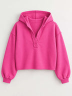 Dropped Shoulder Cropped Hoodie (7)