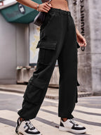 Casual Wide Leg Cargo Jeans (14)