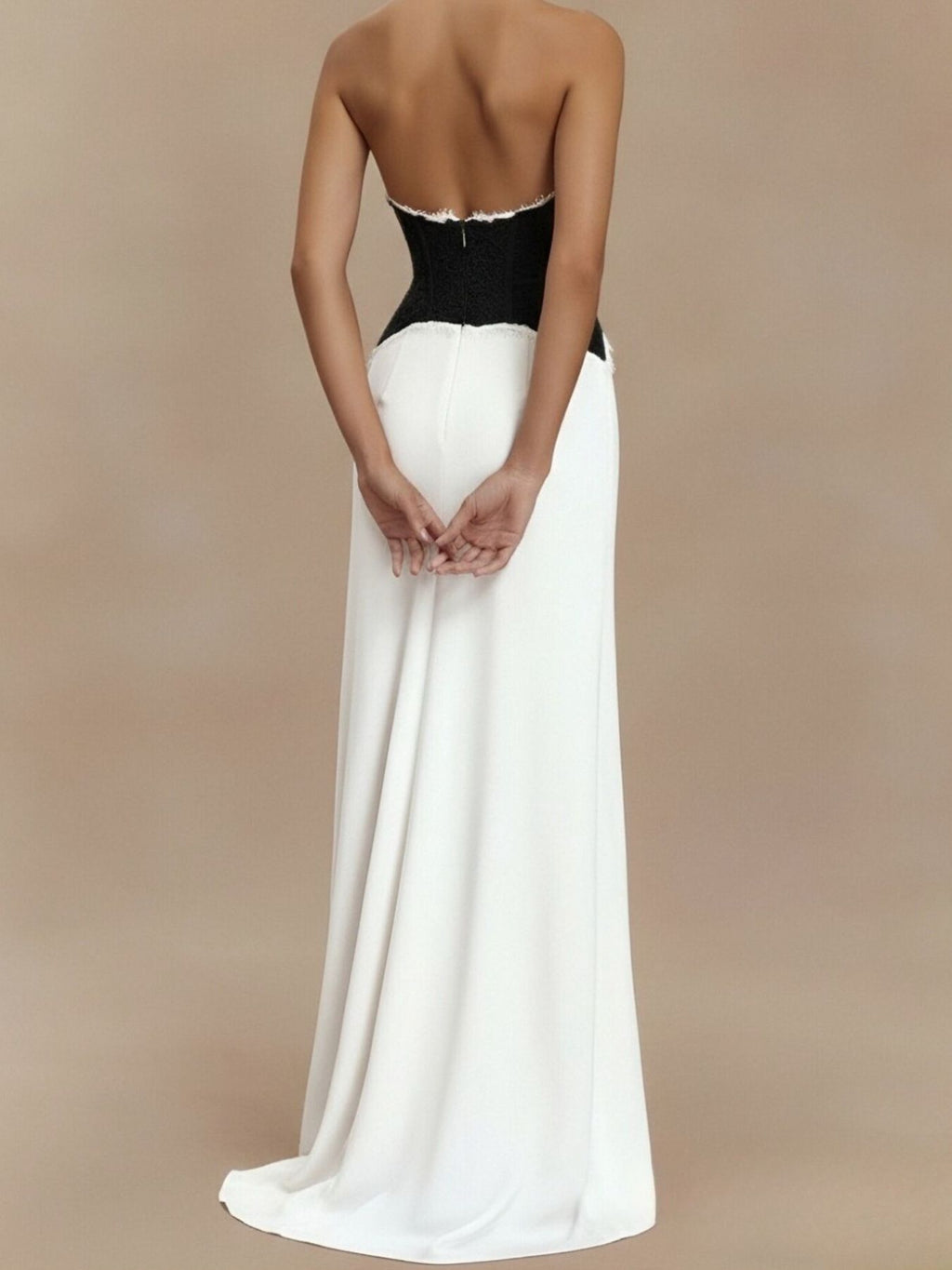 Halter Neck Lace Trimmed Maxi Dress (11)