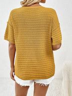 Round Neck Half Sleeve Knit Top (8)