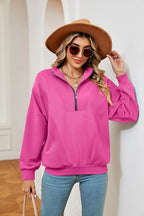 Half-zip Dropped Shoulder Sweatshirt (19)
