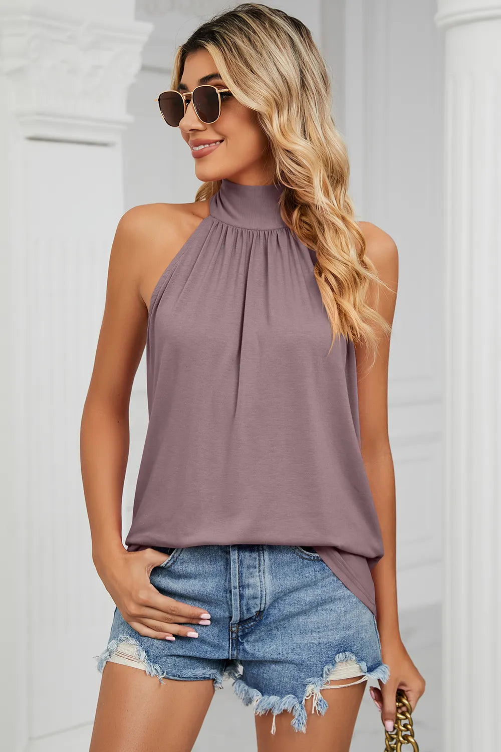 Tied Grecian Neck Tank (21)