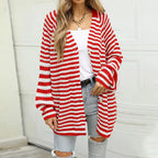 Striped Button Down Long Sleeve Cardigan (8)