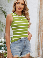 Striped Round Neck Tank (11)