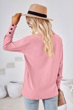 V-neck Long Sleeve Blouse (12)