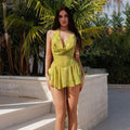 Floral Sequin Off-shoulder Halter Short Dress variant CJLY287488801AZ|CJLY287488802BY|CJLY287488803CX|CJLY287488804DW