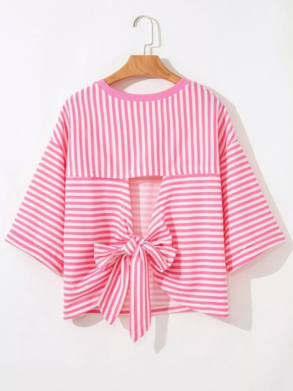 Striped Back Bow Tie T-shirt (6)