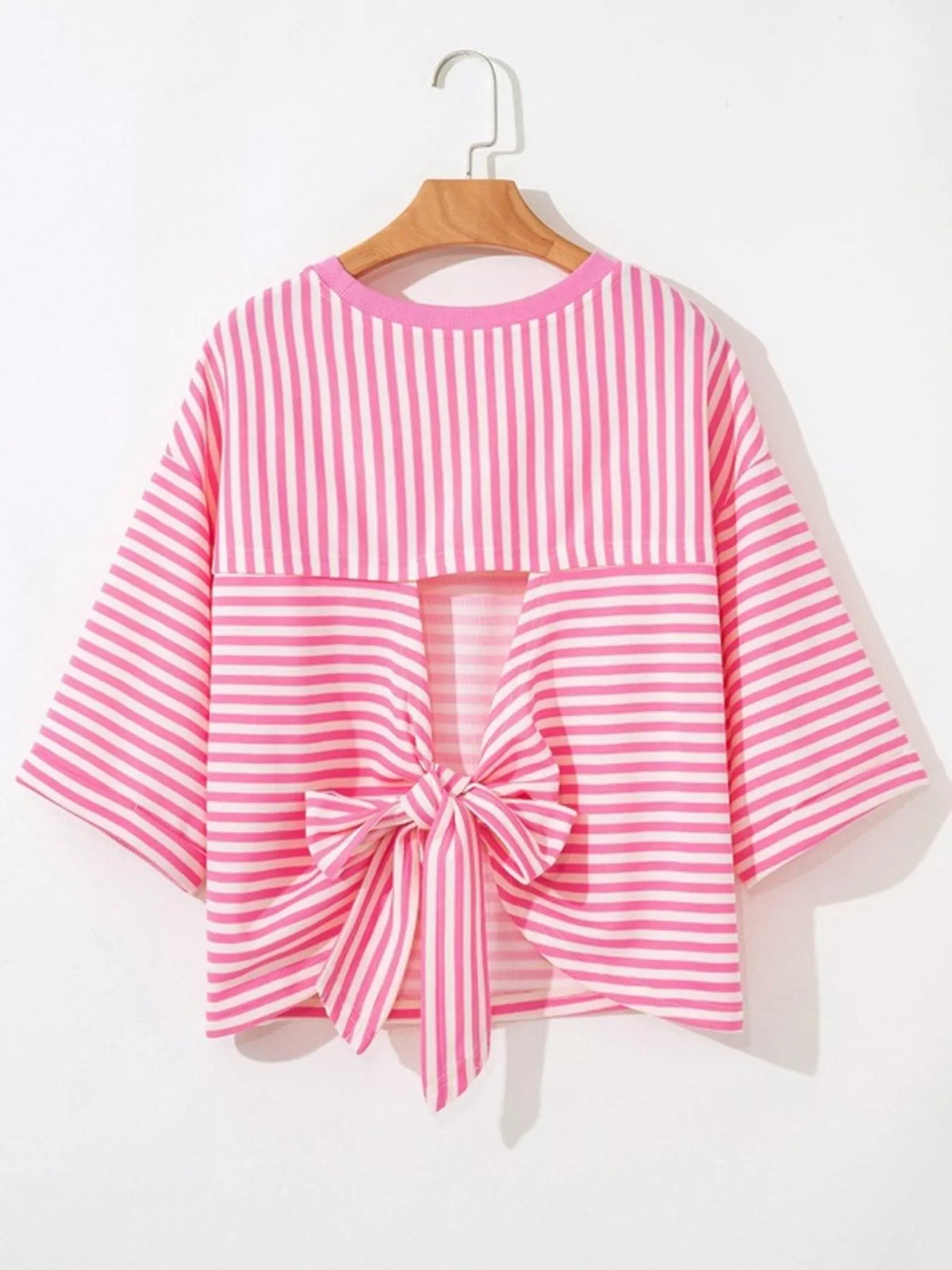Striped Back Bow Tie T-shirt (6)