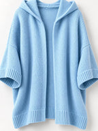 Full Size Hooded Open-front Knit Cardigan Plus (10)