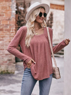 Square Neck Long Sleeve T-shirt (18)